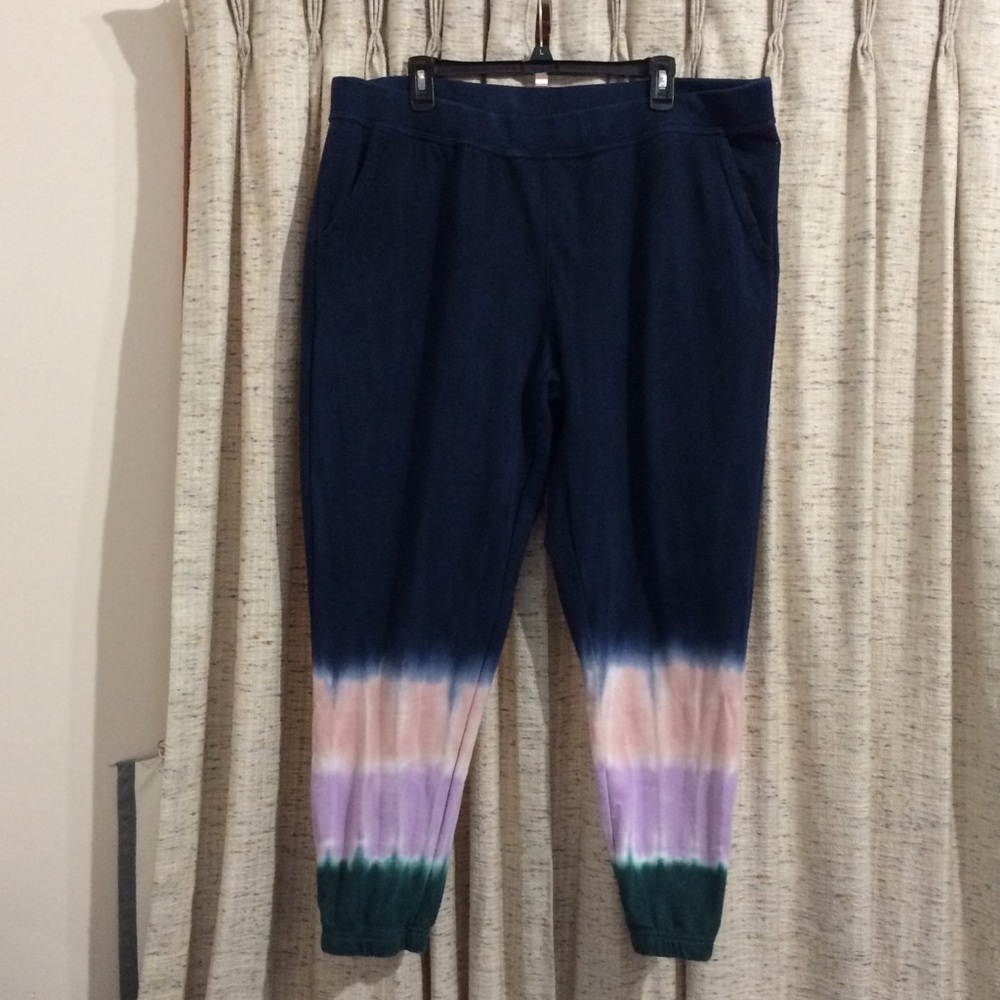 Wildfox Hadley Blue Tie Dye Jogger Sweatpant